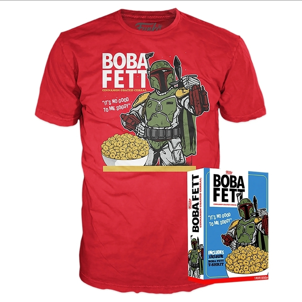 Boba Fett T-shirt By Funko In Original Cereal Box Packaging, Men's XL